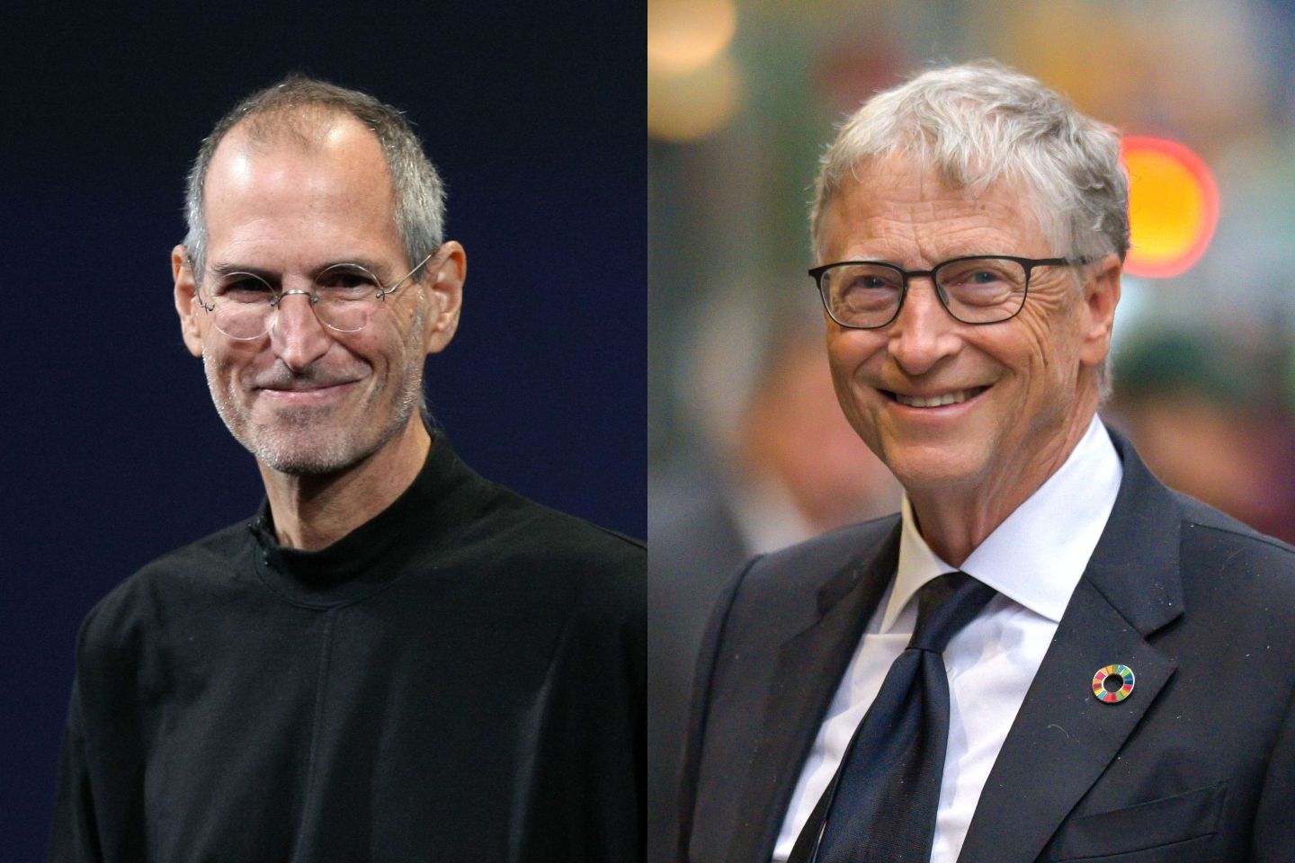 L: Steve Jobs. R: Bill Gates
